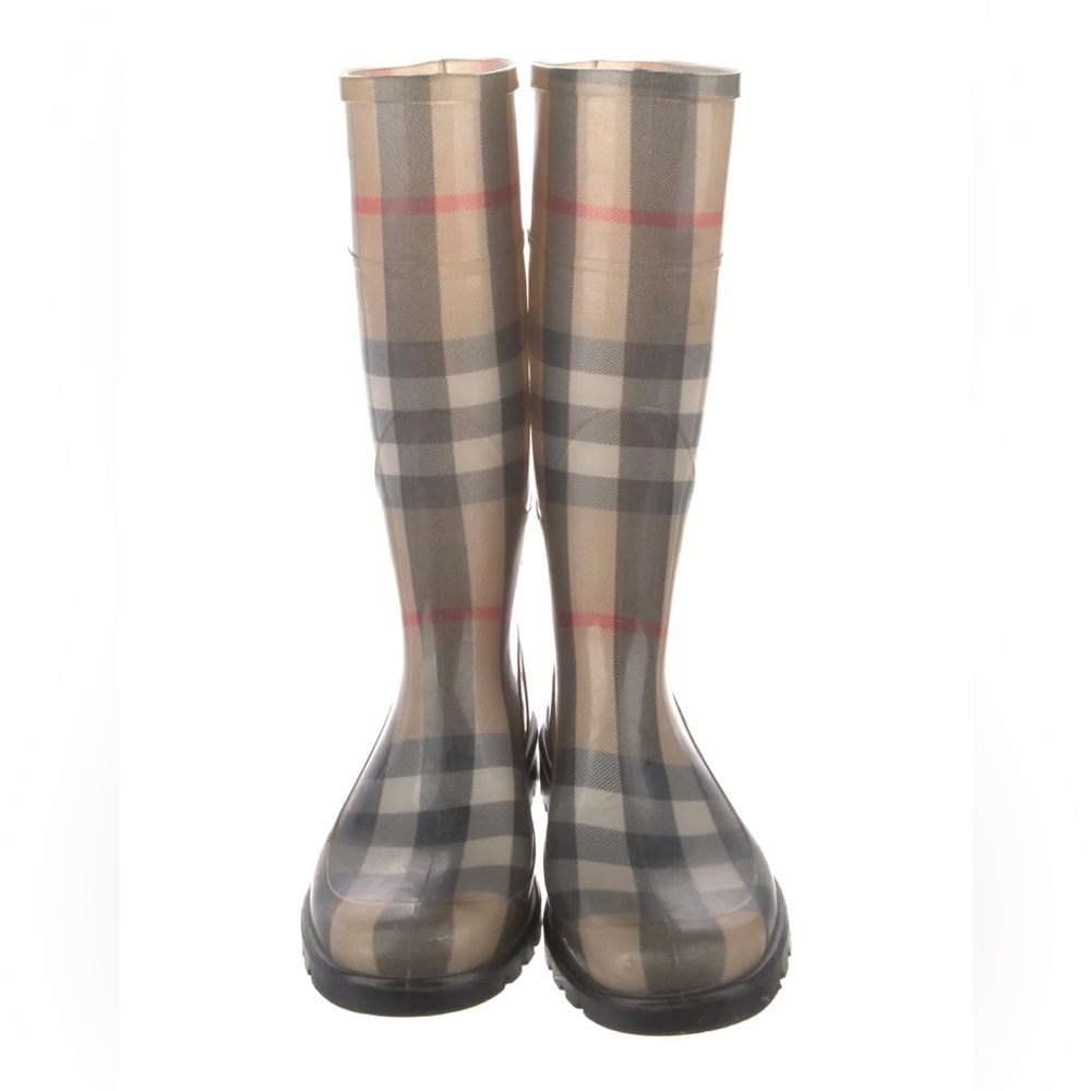 Burberry London Nova Check Pattern Rubber Rainboots